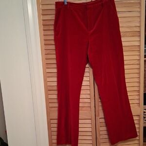 Ralph Lauren Velvet Rich Red Pants